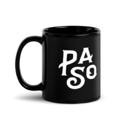 Black Paso Robles Coffee Mug with Paso Logo